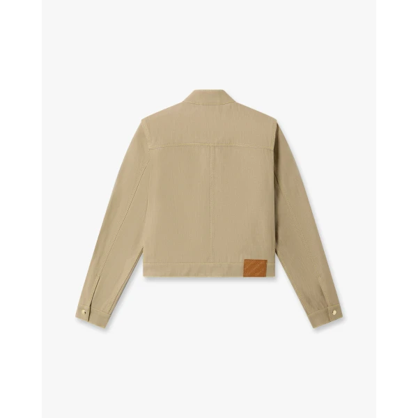 Casablanca Beige Desert Canvas Denim Jacket | Denim | Coveti