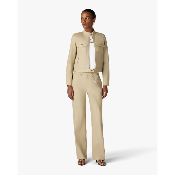 Casablanca Beige Desert Canvas Denim Jeans | Denim | Coveti