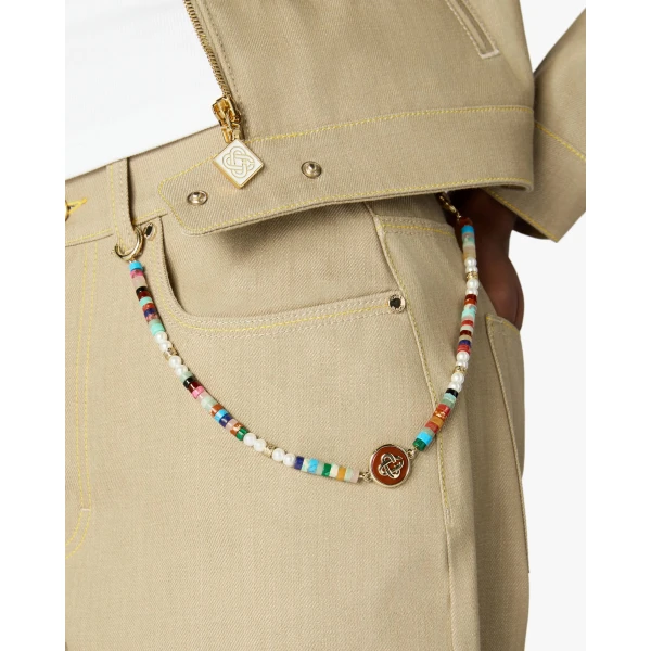 Casablanca Beige Desert Canvas Denim Jeans | Denim | Coveti