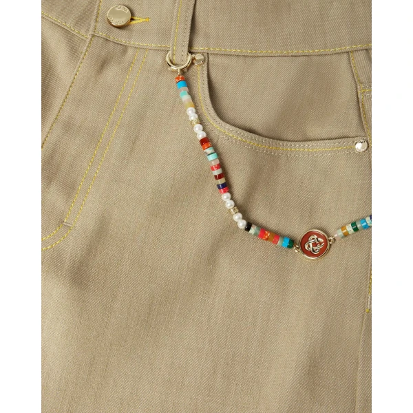 Casablanca Beige Desert Canvas Denim Jeans | Denim | Coveti