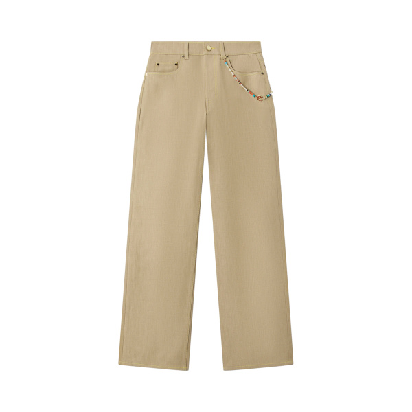 Casablanca Beige Desert Canvas Denim Jeans | Denim | Coveti