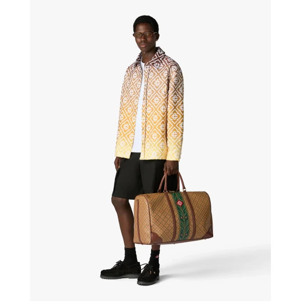 Casablanca Beige Monogram Weekender Bag | Totes & Top-Handle Bags | Coveti