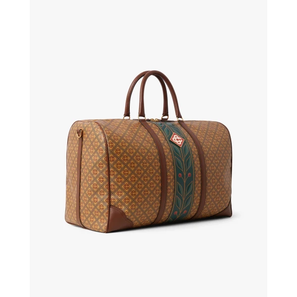 Casablanca Beige Monogram Weekender Bag | Totes & Top-Handle Bags | Coveti
