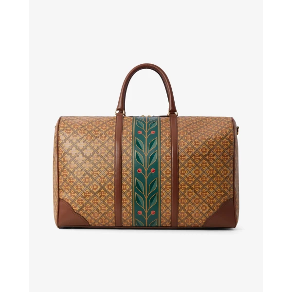 Casablanca Beige Monogram Weekender Bag | Totes & Top-Handle Bags | Coveti