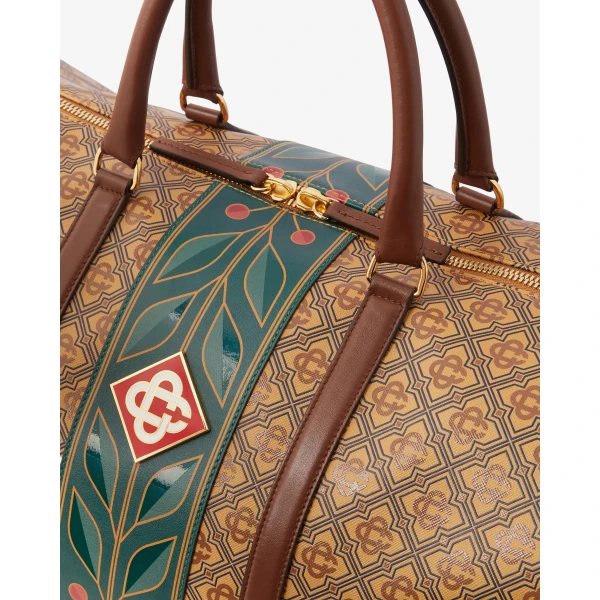 Casablanca Beige Monogram Weekender Bag | Totes & Top-Handle Bags | Coveti