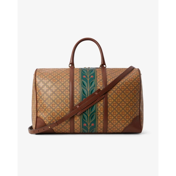 Casablanca Beige Monogram Weekender Bag | Totes & Top-Handle Bags | Coveti