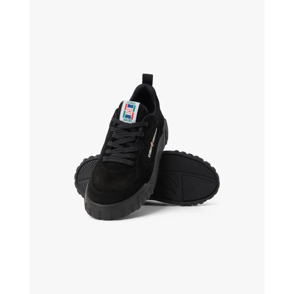 Casablanca Black Court Sneaker | Sneakers | Coveti