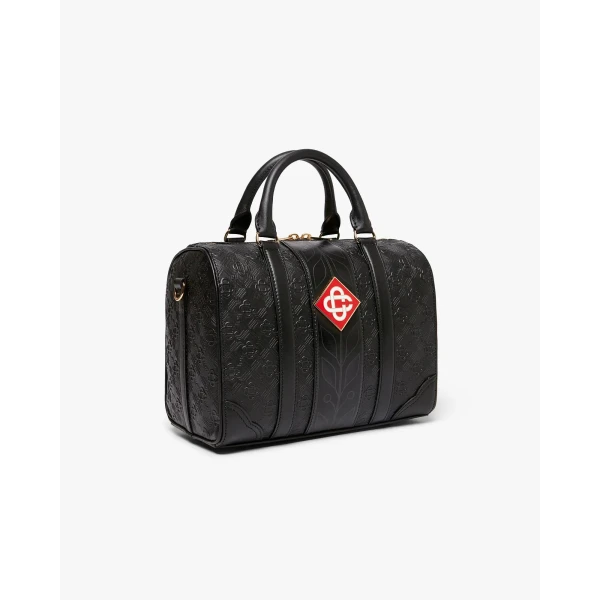 Casablanca Black Mini Monogram Weekender Bag | Totes & Top-Handle Bags | Coveti