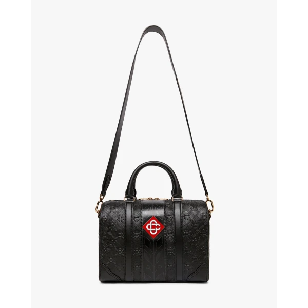 Casablanca Black Mini Monogram Weekender Bag | Totes & Top-Handle Bags | Coveti