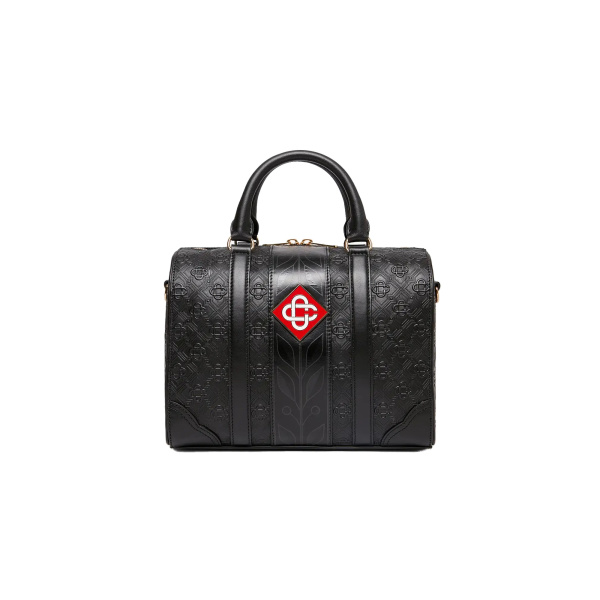 Casablanca Black Mini Monogram Weekender Bag | Totes & Top-Handle Bags | Coveti