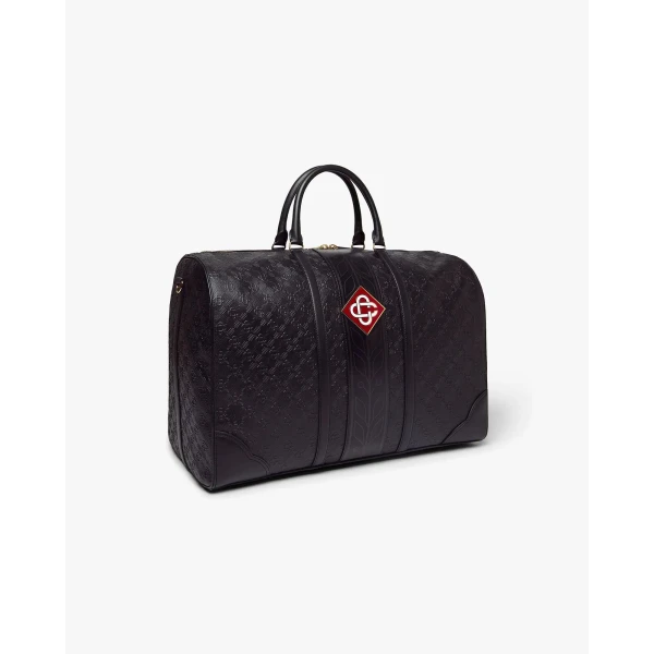 Casablanca Black Monogram Weekender Bag | Totes & Top-Handle Bags | Coveti