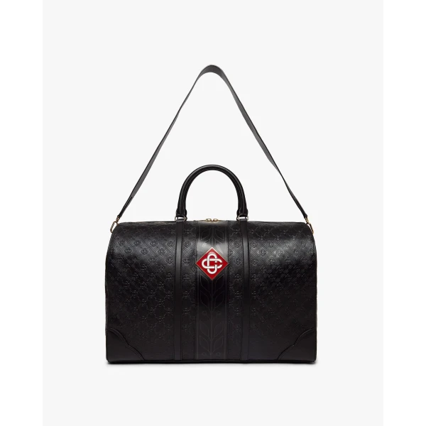 Casablanca Black Monogram Weekender Bag | Totes & Top-Handle Bags | Coveti