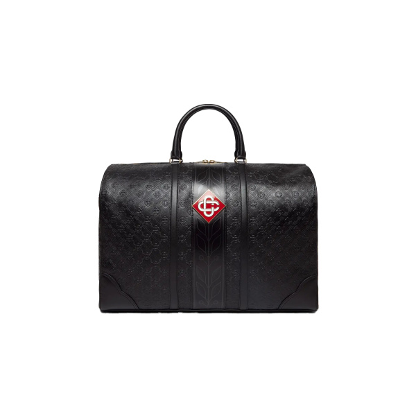 Casablanca Black Monogram Weekender Bag | Totes & Top-Handle Bags | Coveti