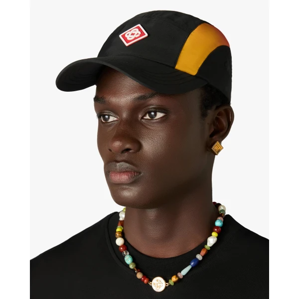 Casablanca Black & Orange Gradient Nylon Cap | Hats | Coveti