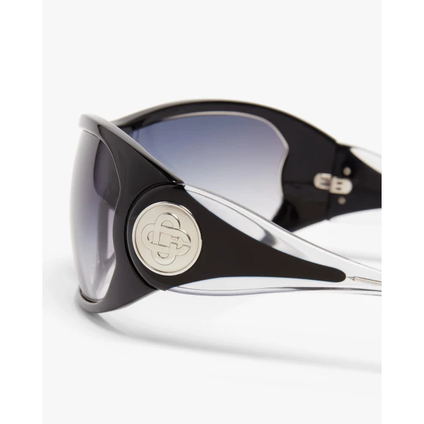 Casablanca Black Outline Shield Sunglasses | Sunglasses | Coveti