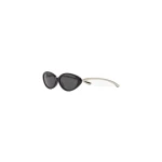 Casablanca Black Oval Curve Sunglasses | Sunglasses | Coveti