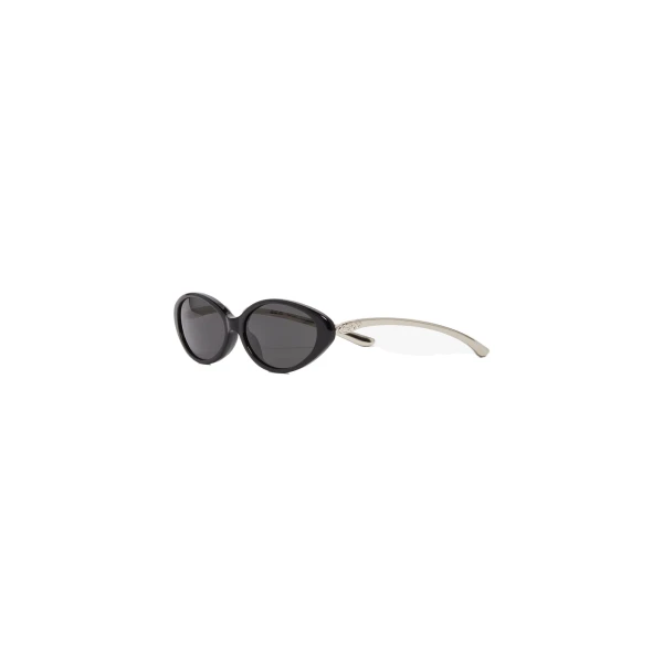 Black Oval Curve Sunglasses
