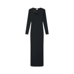 Casablanca Black Ribbed Jewellery Maxi Dress | Long Dresses | Coveti