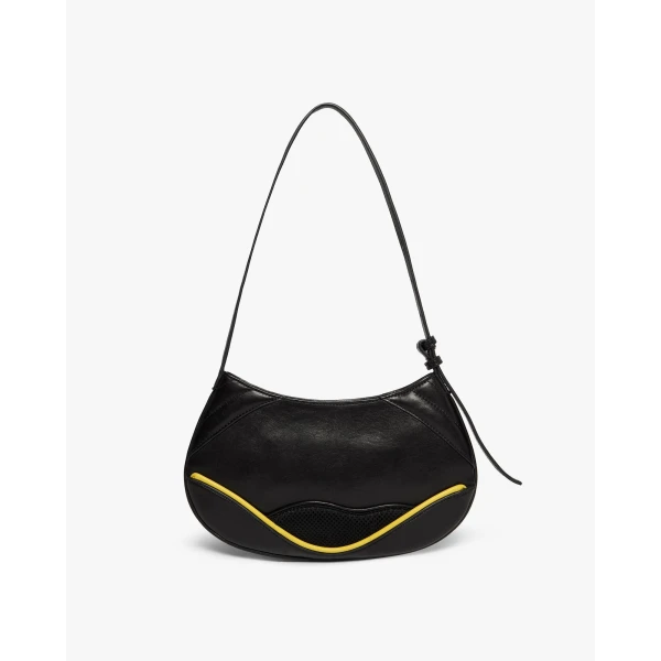 Casablanca Black Slim Biker Bag | Shoulder & Crossbody Bags | Coveti