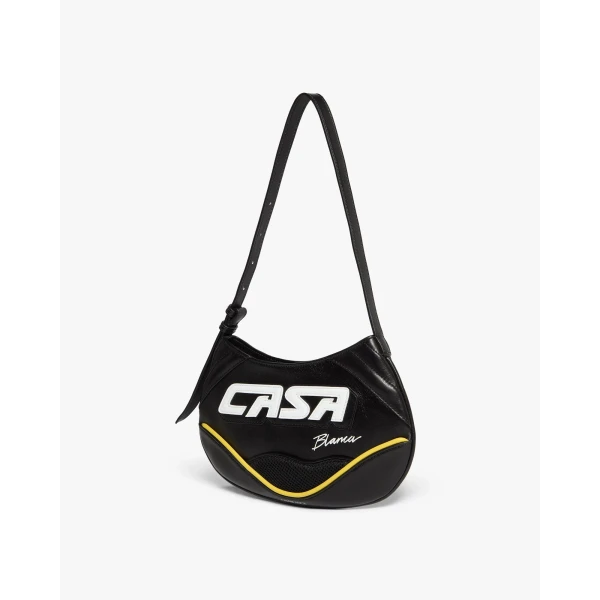 Casablanca Black Slim Biker Bag | Shoulder & Crossbody Bags | Coveti