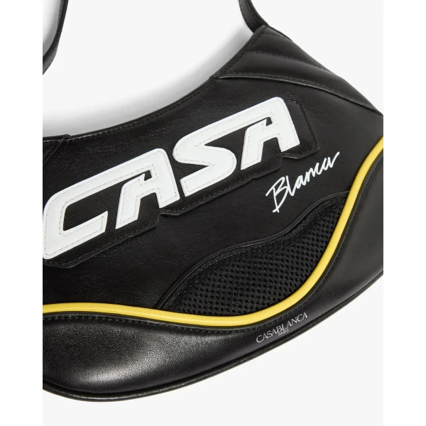 Casablanca Black Slim Biker Bag | Shoulder & Crossbody Bags | Coveti
