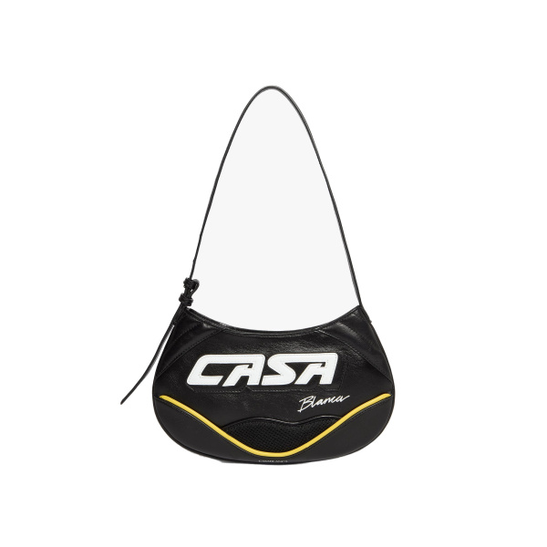 Casablanca Black Slim Biker Bag | Shoulder & Crossbody Bags | Coveti