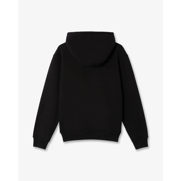Casablanca Black Stacked Logo Embroidered Hooded Sweatshirt | Hoodies | Coveti