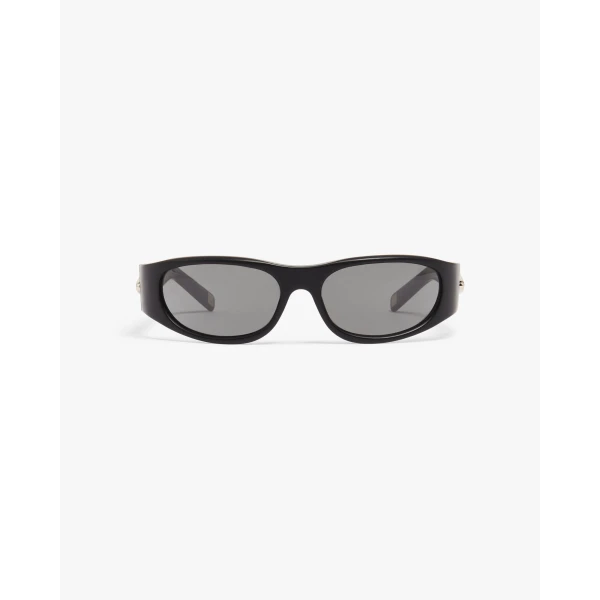 Casablanca Black Warped Sport Sunglasses | Sunglasses | Coveti