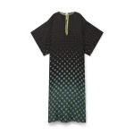 Casablanca Black and Lime Degrade Monogram Silk Kaftan | kaftan | Coveti