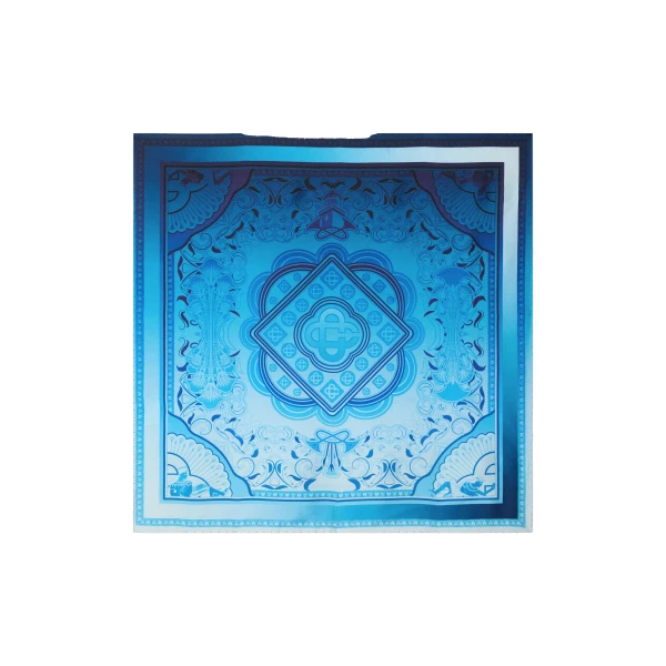 Blue Gradient Egyptian Rug Medium Silk Scarf
