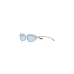 Casablanca Blue Oval Curve Sunglasses | Sunglasses | Coveti