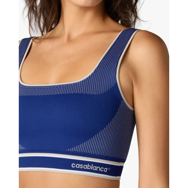 Casablanca Blue Seamless Bralette | Bralette | Coveti