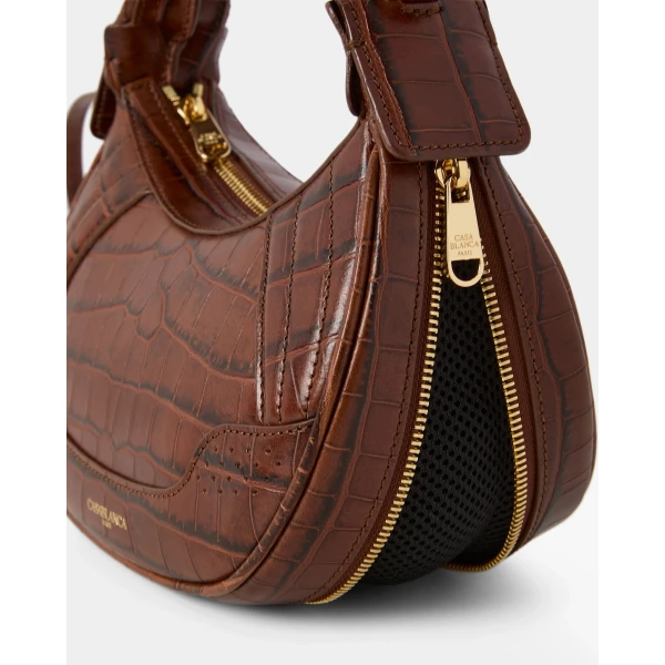 Casablanca Brown Biker Bag | Shoulder & Crossbody Bags | Coveti