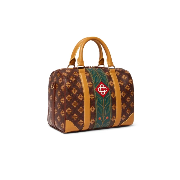 Casablanca Brown Mini Monogram Weekender Bag | Totes & Top-Handle Bags | Coveti