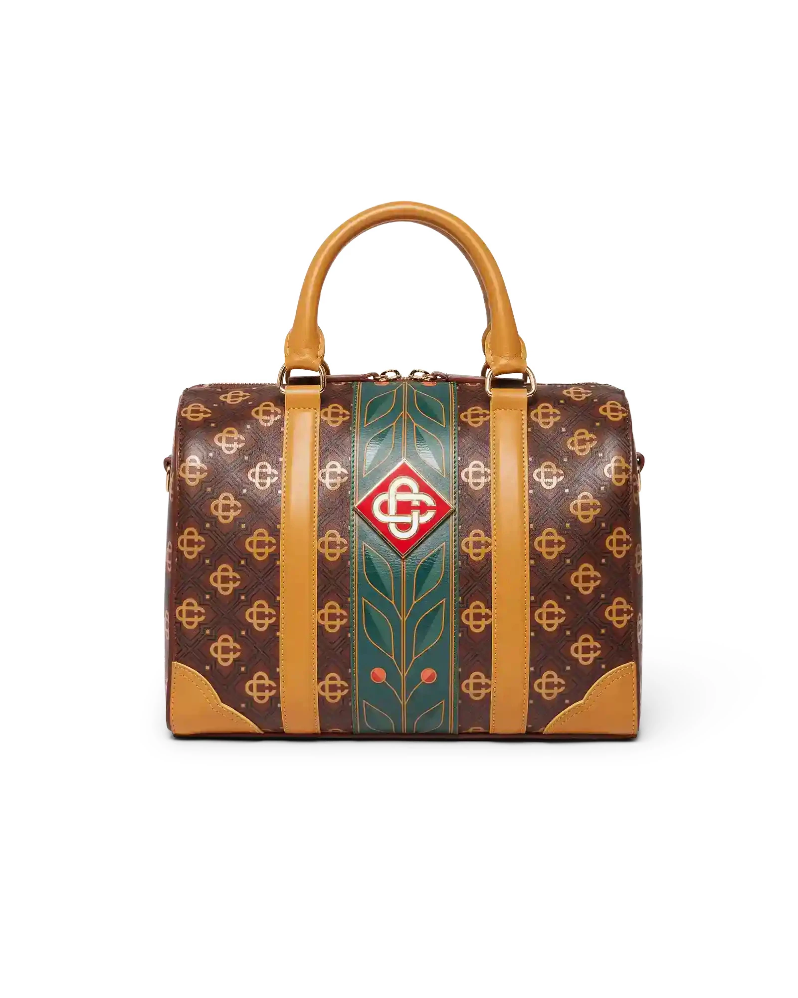 Casablanca Brown Mini Monogram Weekender Bag Casablanca Brown Mini Monogram Weekender Bag | Totes & Top-Handle Bags | Coveti