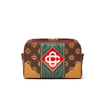 Casablanca Brown Monogram Crossbody Bag | Shoulder & Crossbody Bags | Coveti