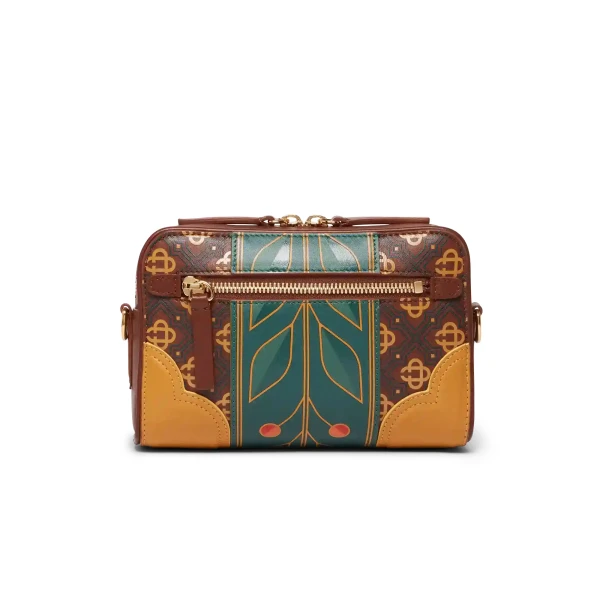 Casablanca Brown Monogram Crossbody Bag | Shoulder & Crossbody Bags | Coveti