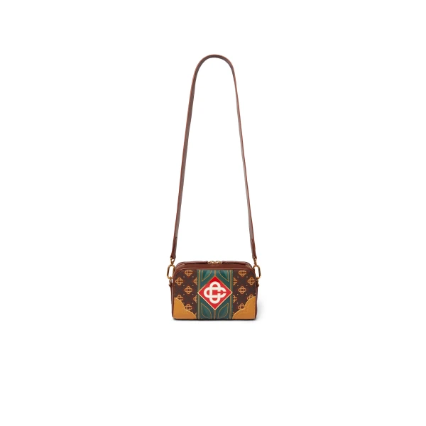 Casablanca Brown Monogram Crossbody Bag | Shoulder & Crossbody Bags | Coveti