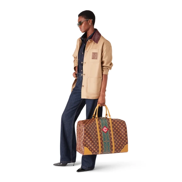 Casablanca Brown Monogram Weekender | Totes & Top-Handle Bags | Coveti
