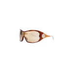 Casablanca Brown Outline Shield Sunglasses | Sunglasses | Coveti
