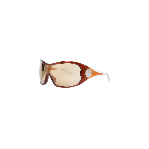 Casablanca Brown Outline Shield Sunglasses | Sunglasses | Coveti