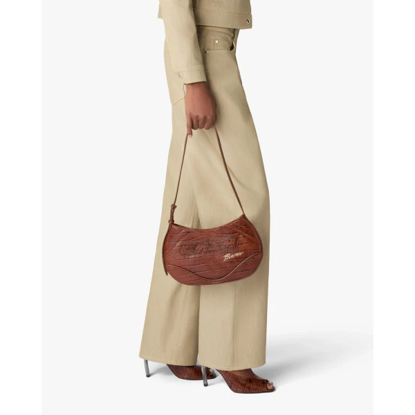 Casablanca Brown Slim Biker Bag | Shoulder & Crossbody Bags | Coveti