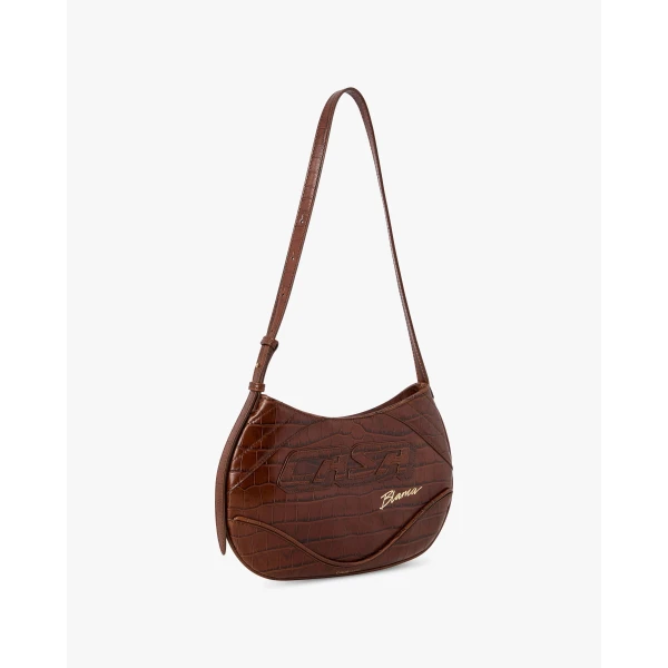 Casablanca Brown Slim Biker Bag | Shoulder & Crossbody Bags | Coveti