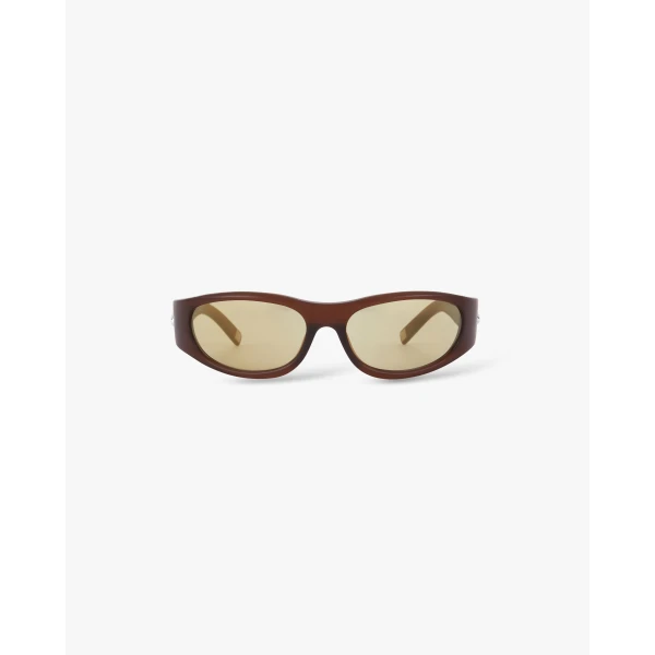 Casablanca Brown Warped Sport Sunglasses | Sunglasses | Coveti