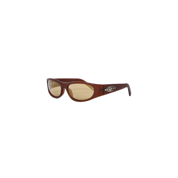 Casablanca Brown Warped Sport Sunglasses | Sunglasses | Coveti