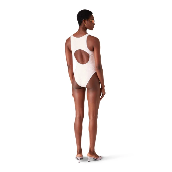 Casablanca Cream Monogram Swimsuit | Swimsuits | Coveti