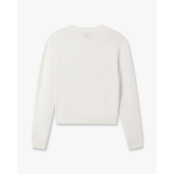 Casablanca Cream Stacked Logo Jumper | Sweater | Coveti