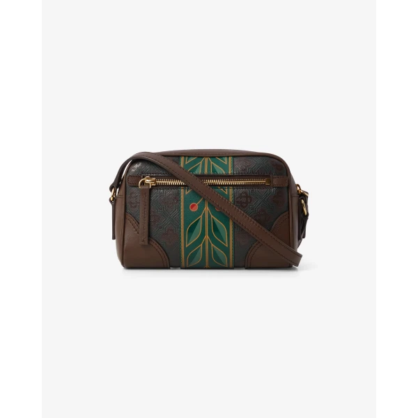 Casablanca Dark Brown Monogram Crossbody Bag | Shoulder & Crossbody Bags | Coveti