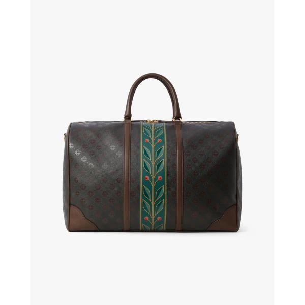 Casablanca Dark Brown Monogram Weekender Bag | Totes & Top-Handle Bags | Coveti