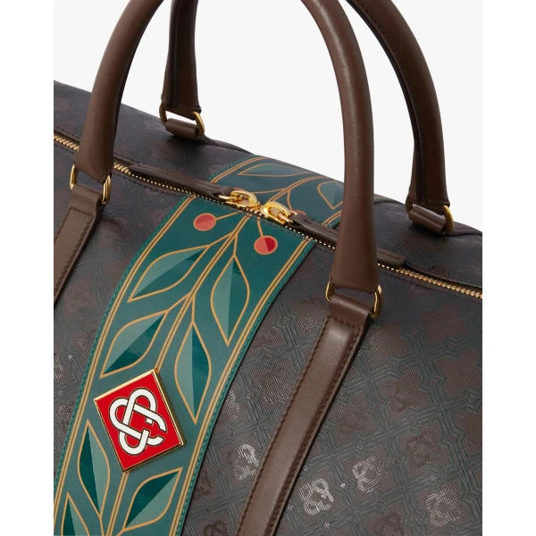 Casablanca Dark Brown Monogram Weekender Bag | Totes & Top-Handle Bags | Coveti